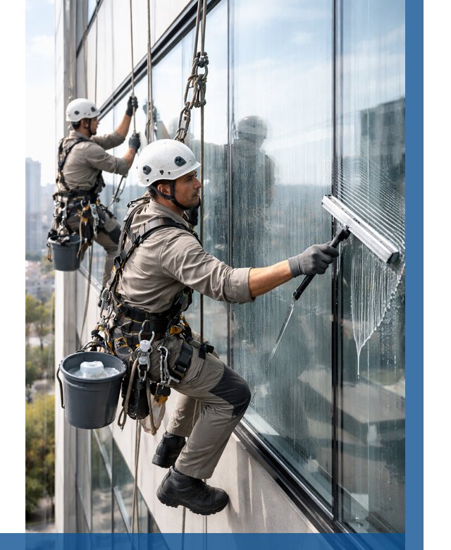 Мойка окон альпинистами в Ачинске от 4559 р. | ВЫСОТНИК-Чнс