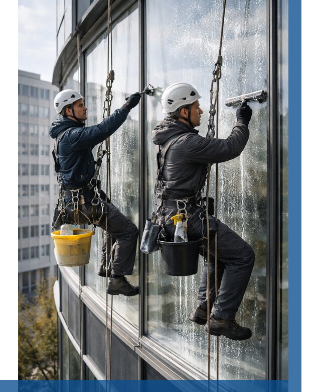 Мойка панорамных окон в Ачинске от 355 р. заказать у ВЫСОТНИК-Чнс
