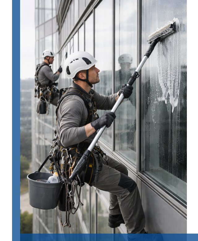 Высотная мойка сплошного остекления с выездом в Ачинске