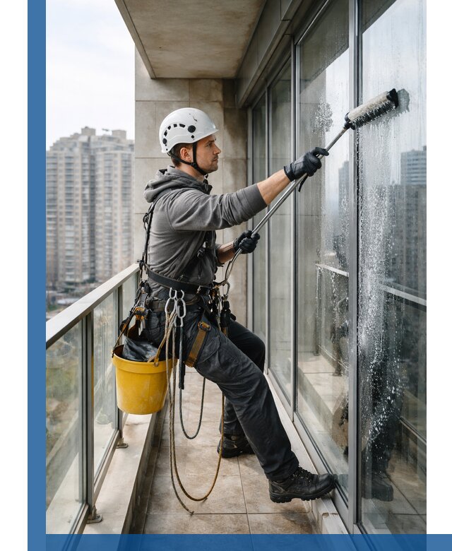 Профессиональная мойка балконного остекления в Ачинске