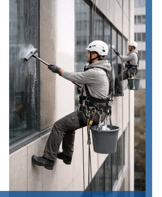 Мойка фасадов зданий в Ачинске под ключ от 355 р. | ВЫСОТНИК-Чнс