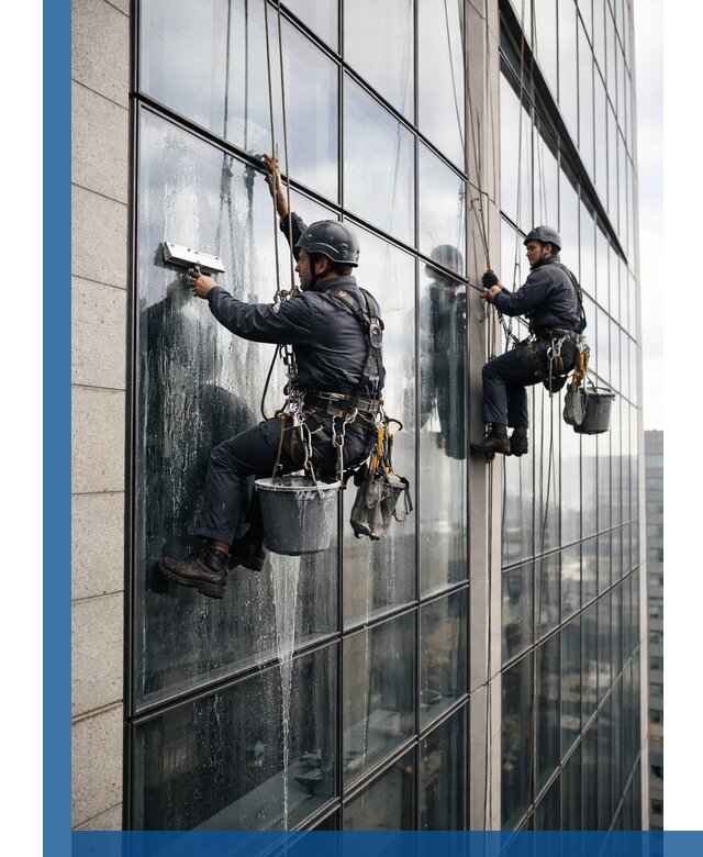 Профессиональная мойка стеклянных фасадов зданий в Ачинске