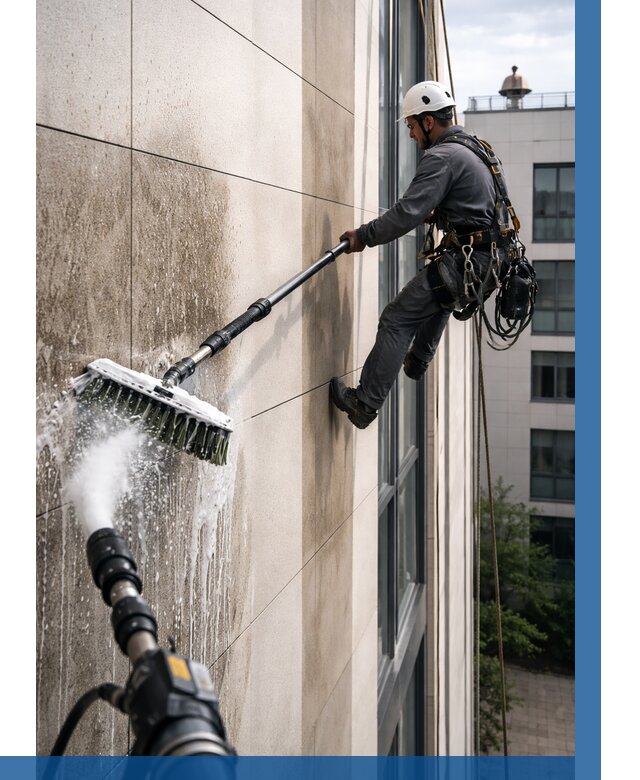 Мойка фасада из керамогранита в Ачинске от 304 р. | ВЫСОТНИК-Чнс