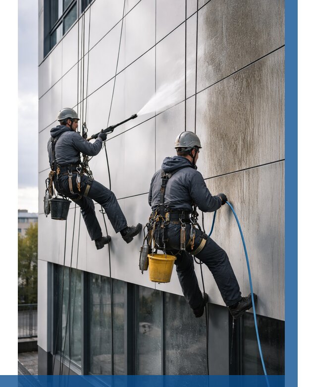 Мойка фасада из композита в Ачинске по цене от 304 р. | ВЫСОТНИК-Чнс