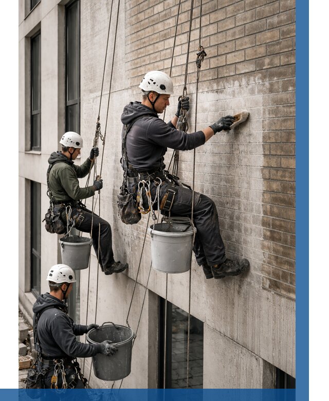 Удаление высолов с фасада в Ачинске от 253 р. | ВЫСОТНИК-Чнс