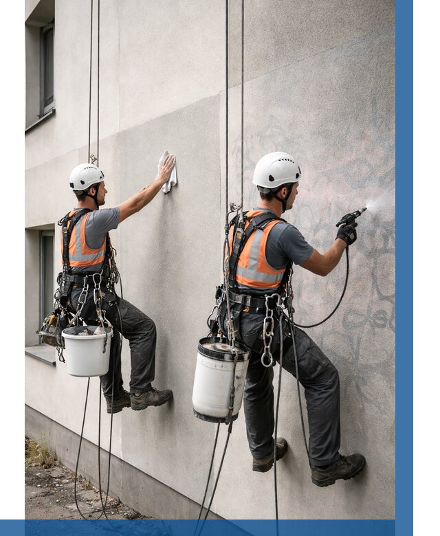 Антиграффити покрытие фасада в Ачинске от 608 р. | ВЫСОТНИК-Чнс