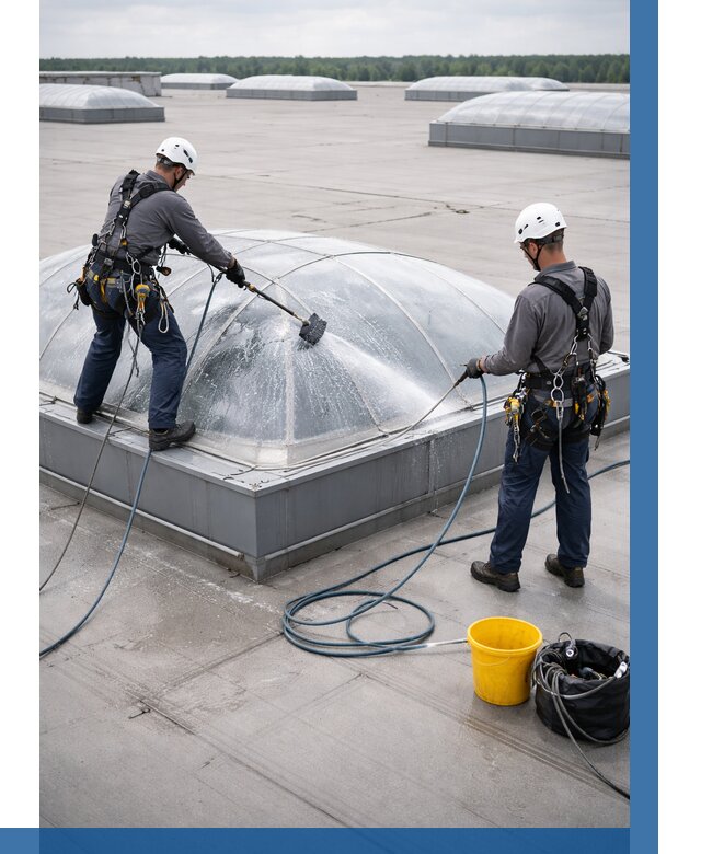 Мойка зенитных фонарей в Ачинске, заказать от 4559 р. | ВЫСОТНИК-Чнс