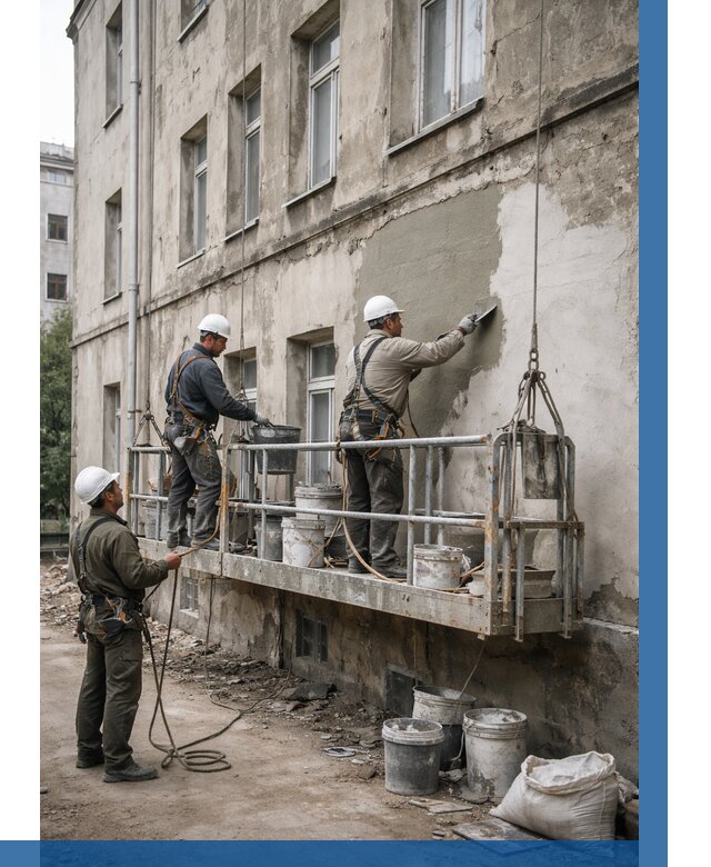 Капитальный ремонт фасада в Ачинске от 4255 р. | ВЫСОТНИК-Чнс