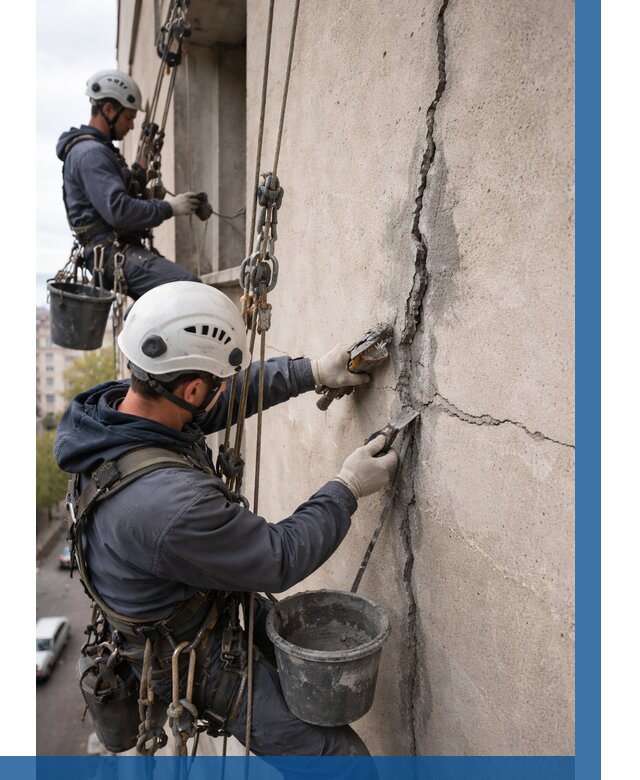 Заделка трещин на фасаде в Ачинске от 912 р. | ВЫСОТНИК-Чнс