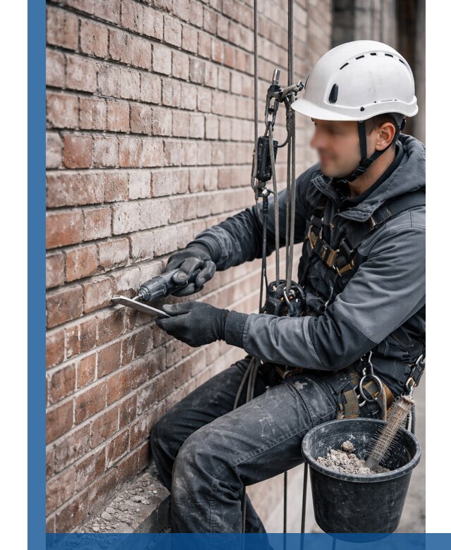 Расшивка кирпичных швов фасадов и стен, ремонт в Ачинске