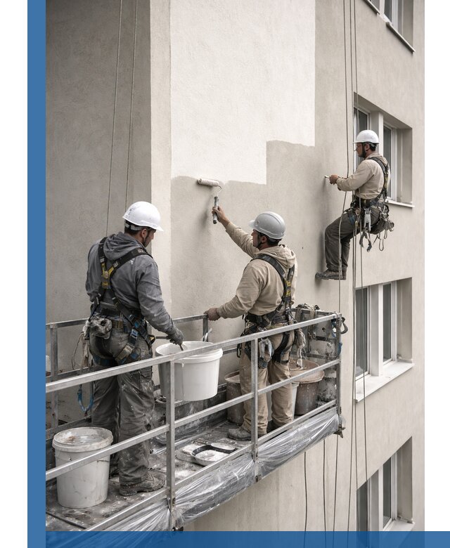 Покраска оштукатуренного фасада в Ачинске под ключ с гарантией