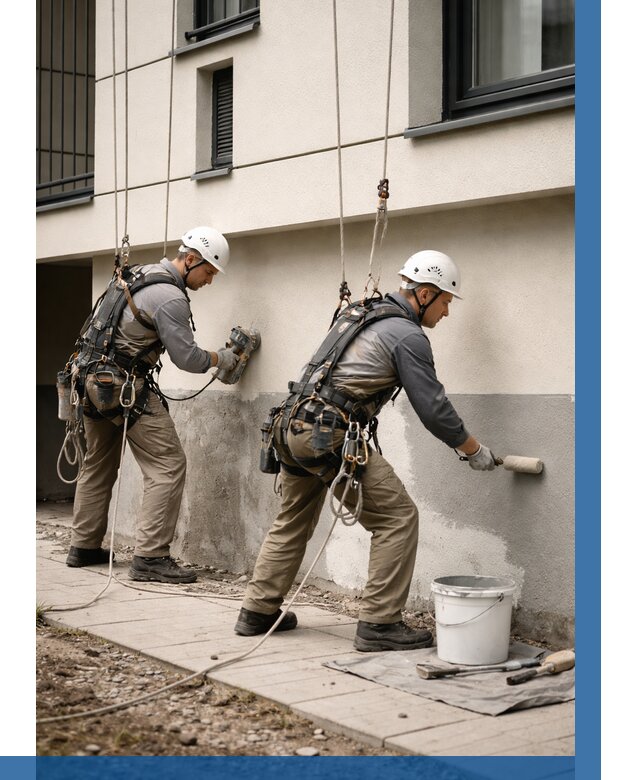 Окраска цоколя здания в Ачинске от 456 р. под ключ | ВЫСОТНИК-Чнс