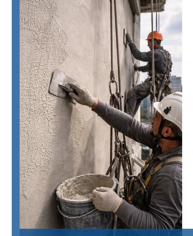 Декоративная штукатурка фасада с утеплением и защитой в Ачинске