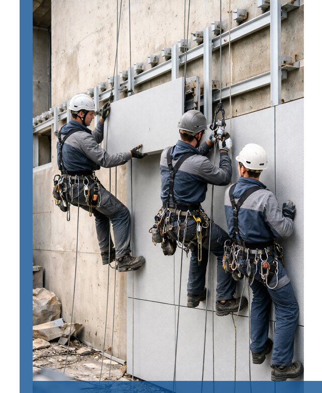 Монтаж вентилируемого фасада в Ачинске под ключ с гарантией качества