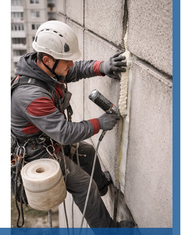 Утепление межпанельных швов в Ачинске от 709 р. | ВЫСОТНИК-Чнс