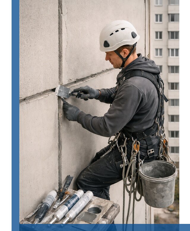 Ремонт межпанельных швов в Ачинске герметизация и восстановление