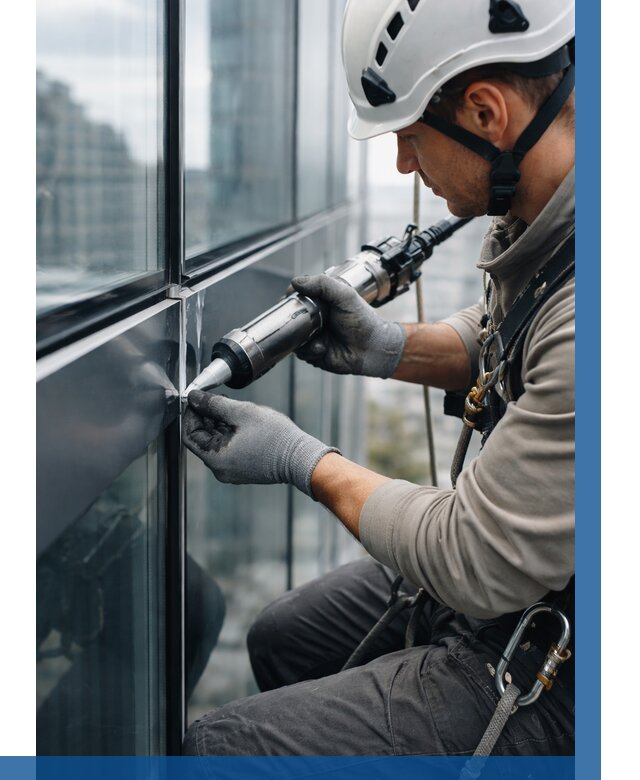 Герметизация стыков витража в Ачинске от 1216 р. | ВЫСОТНИК-Чнс