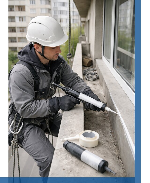 Герметизация швов лоджии в Ачинске от 4559 р. | ВЫСОТНИК-Чнс