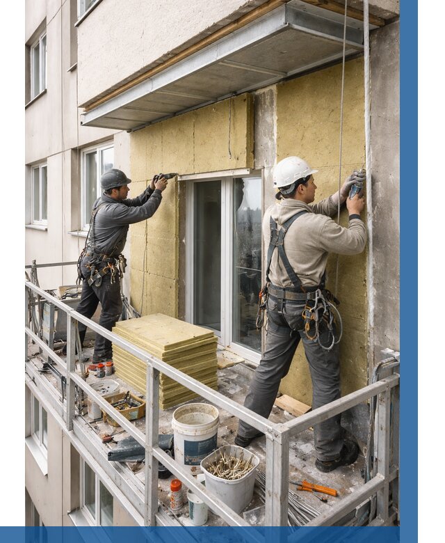 Утепление балкона снаружи в Ачинске от 1621 р. под ключ ВЫСОТНИК-Чнс