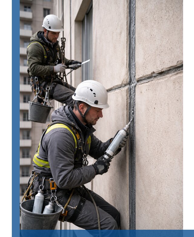 Герметизация деформационных швов фасада в Ачинске качественно