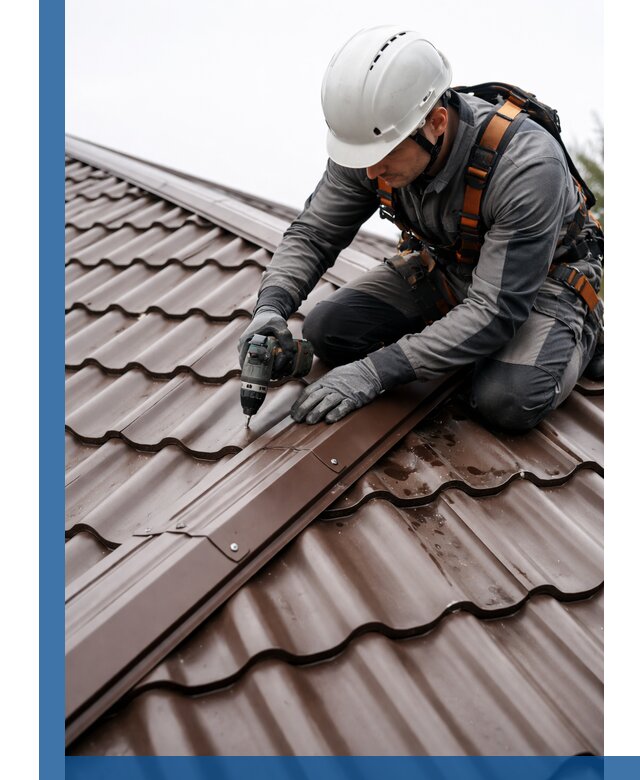 Ремонт металлочерепицы на крыше в Ачинске профессионально