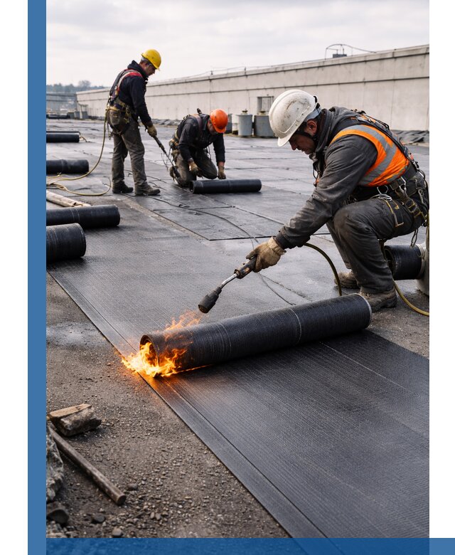 Монтаж наплавляемой кровли в Ачинске профессионально