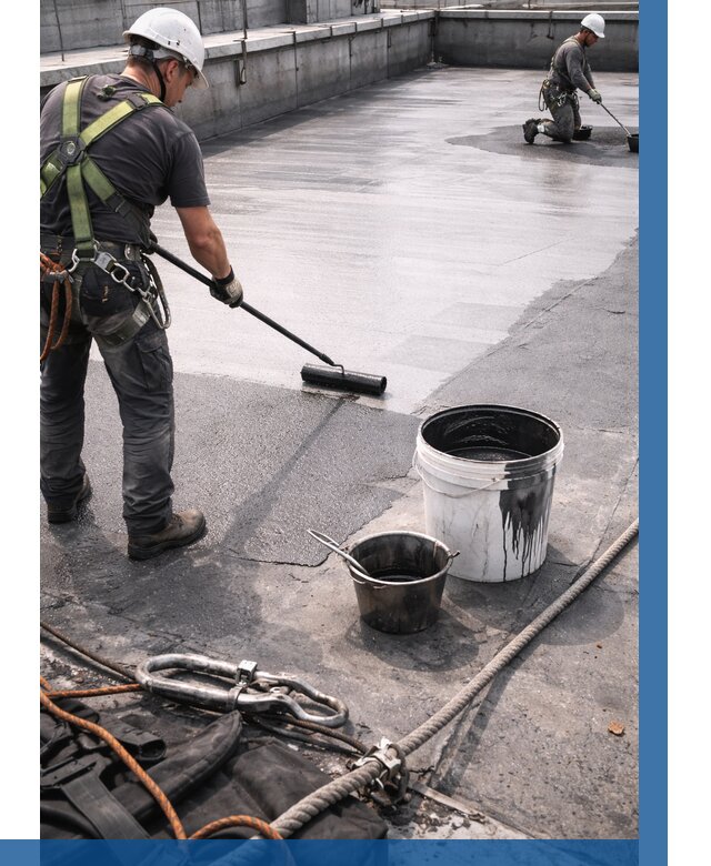 Гидроизоляция кровли жидкой резиной в Ачинске от 507 р. | ВЫСОТНИК-Чнс