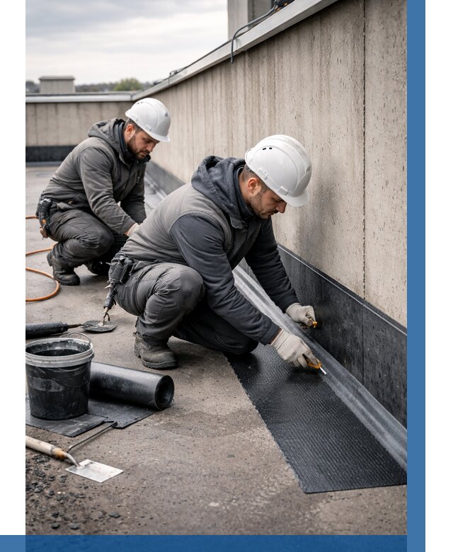 Гидроизоляция примыканий на кровле в Ачинске от 912 р. | ВЫСОТНИК-Чнс