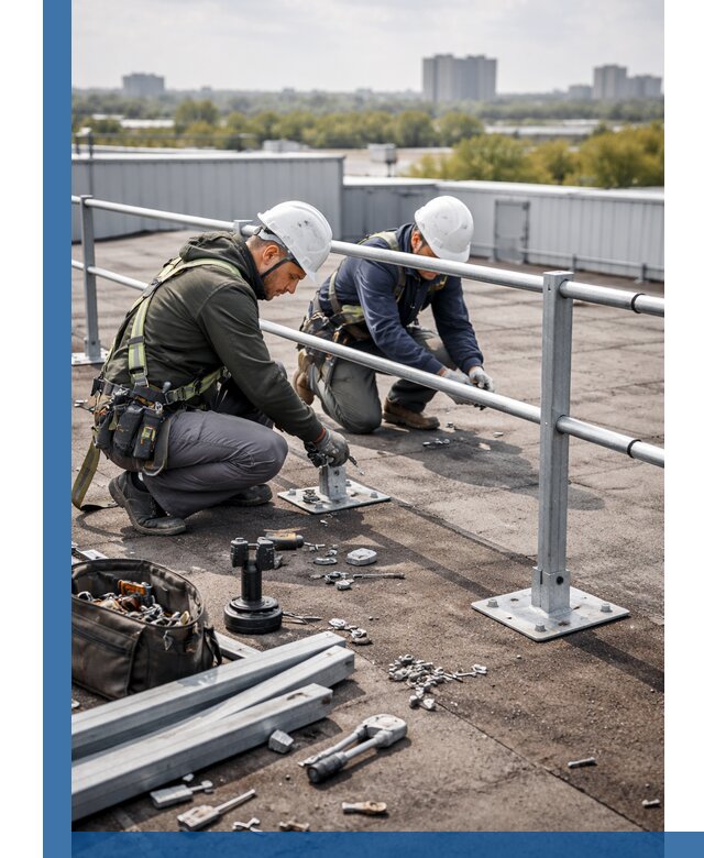 Монтаж кровельного ограждения в Ачинске под ключ с гарантией