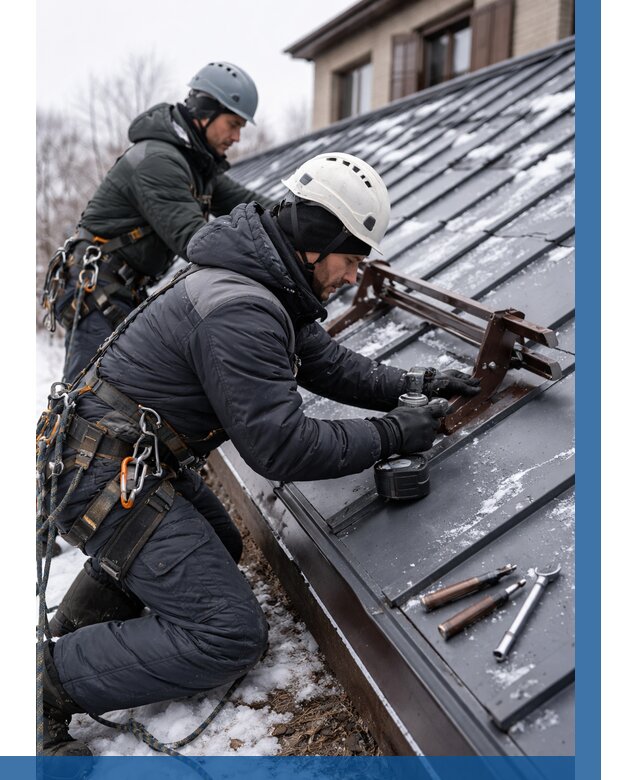 Монтаж снегозадержателей в Ачинске от 456 р. | ВЫСОТНИК-Чнс