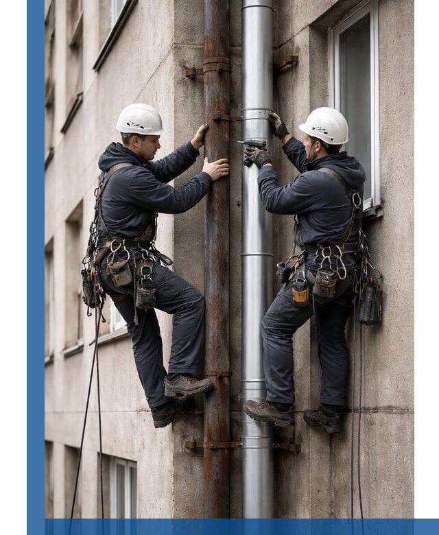 Замена водосточных труб в Ачинске: монтаж и демонтаж под ключ