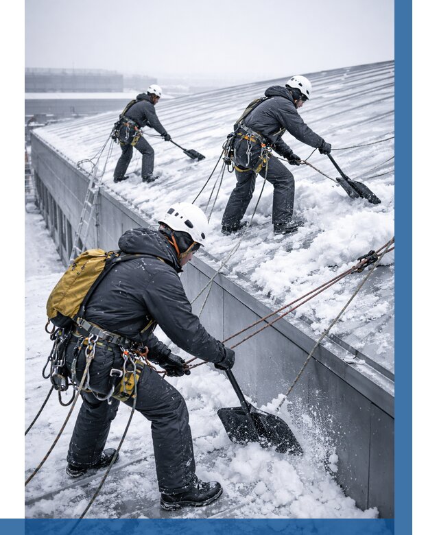 Очистка навесов от снега в Ачинске от 4559 р. | ВЫСОТНИК-Чнс