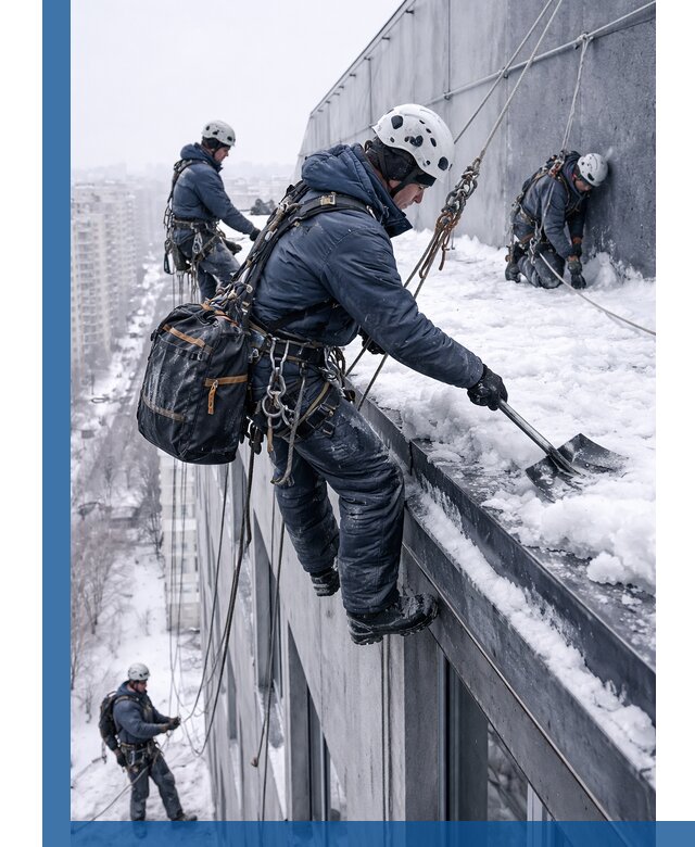 Абонентское обслуживание кровли зимой в Ачинске регулярный уход