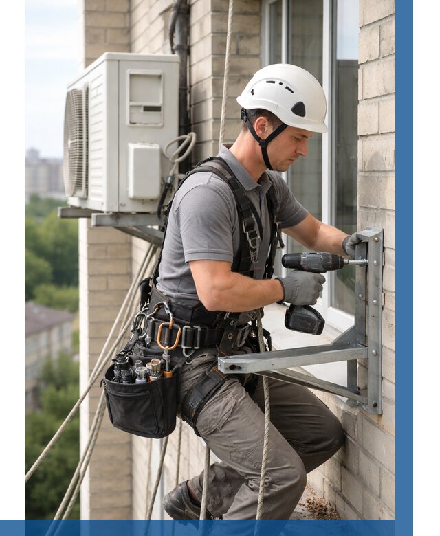 Установка кронштейнов кондиционера в Ачинске от 3546 р. | ВЫСОТНИК-Чнс