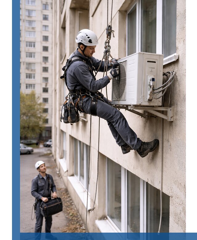 Демонтаж внешнего блока кондиционера в Ачинске профессионально