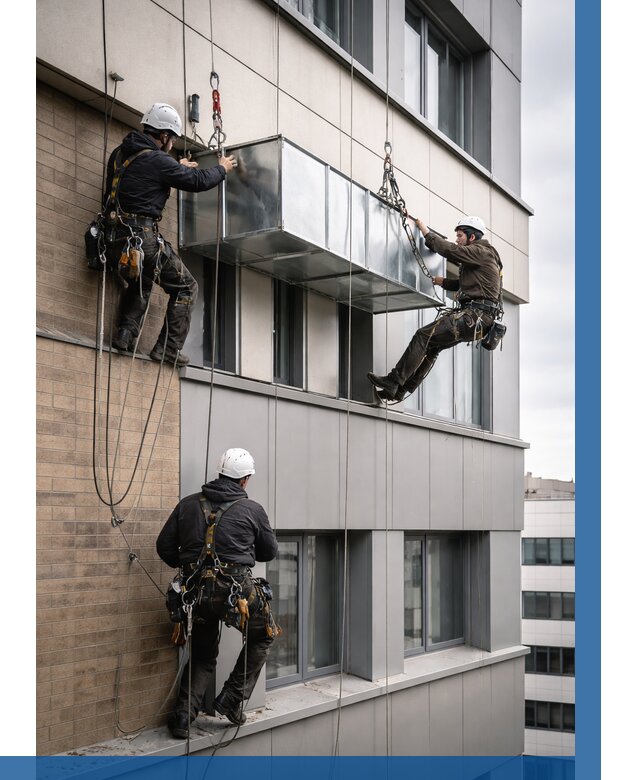 Монтаж воздуховодов на фасаде в Ачинске от 1520 р. | ВЫСОТНИК-Чнс