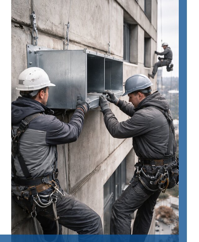 Монтаж вентиляционных коробов в Ачинске от 3039 р. | ВЫСОТНИК-Чнс