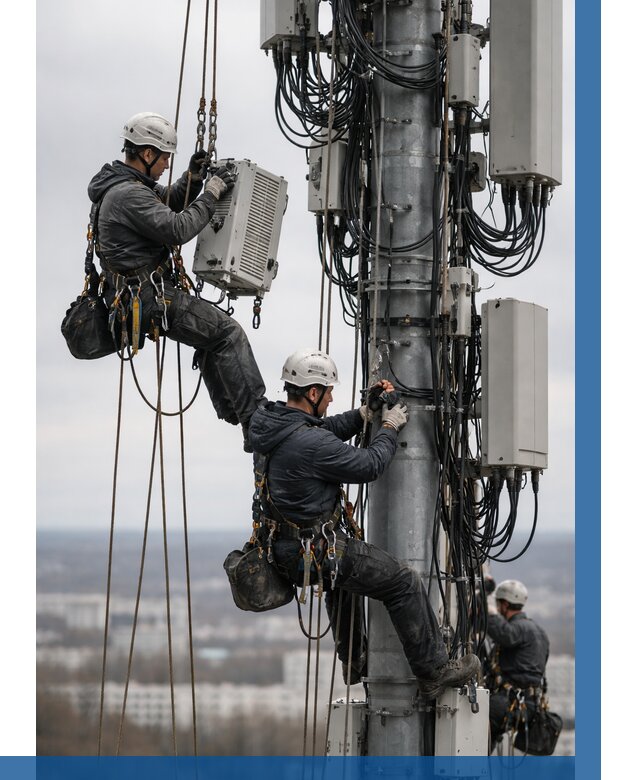 Монтаж оборудования связи на мачте в Ачинске от 7598 р. | ВЫСОТНИК-Чнс