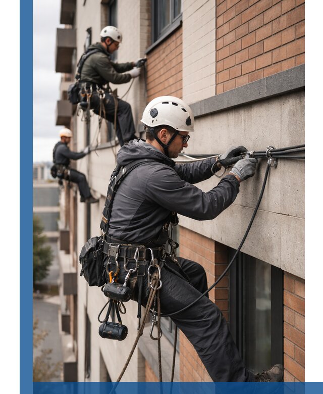 Крепление кабеля на фасаде монтаж и крепеж в Ачинске