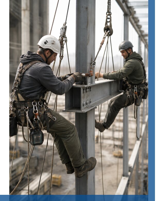 Монтаж металлоконструкций на высоте в Ачинске от 3546 р. | ВЫСОТНИК-Чнс