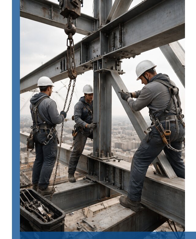 Профессиональный монтаж металлоконструкций на высоте в Ачинске