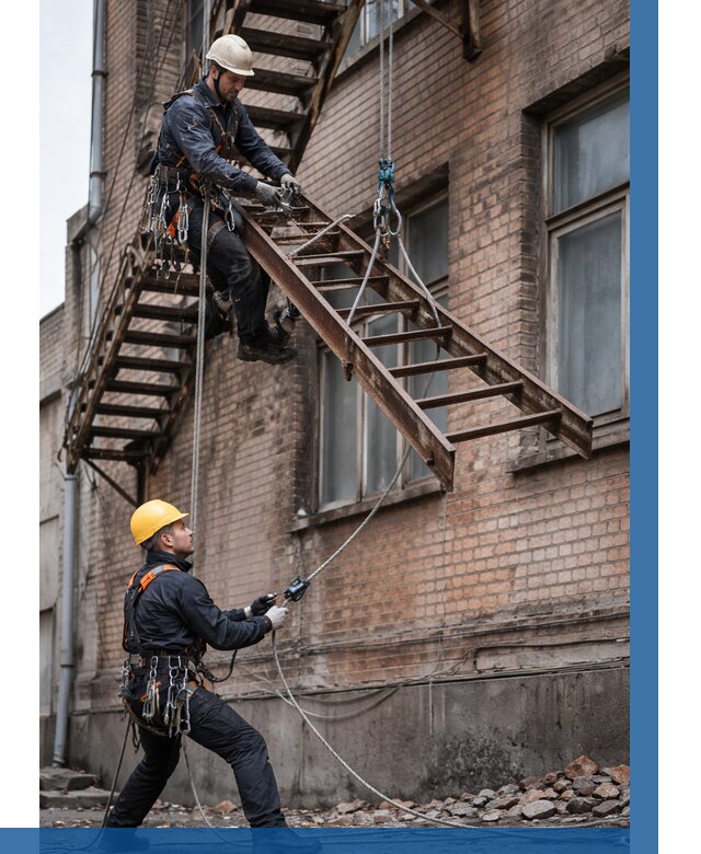 Демонтаж пожарной лестницы в Ачинске от 12156 р. | ВЫСОТНИК-Чнс