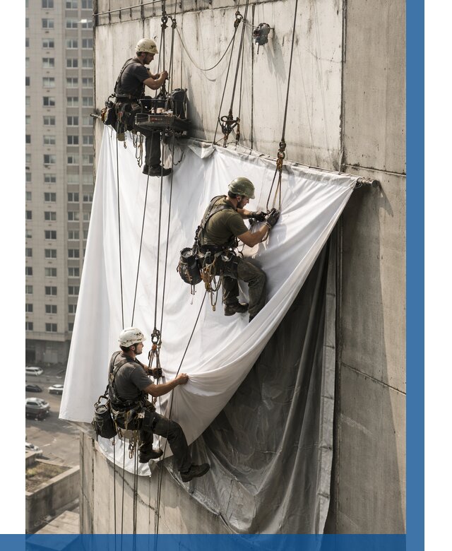Замена баннерного полотна в Ачинске от 6585 р. | ВЫСОТНИК-Чнс—заказать