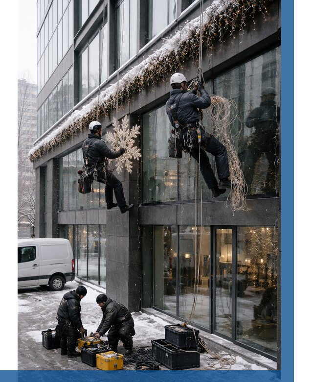 Демонтаж новогоднего оформления в Ачинске от 5572 р. | ВЫСОТНИК-Чнс