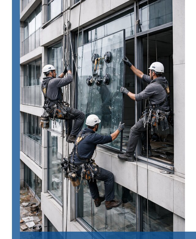 Фасадное остекление и монтаж витражей зданий в Ачинске под ключ