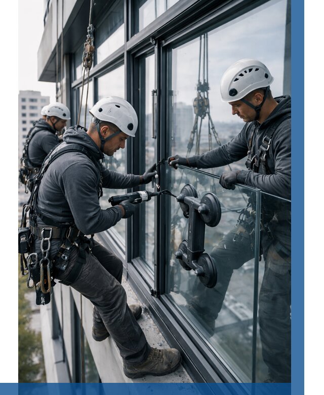 Витражное остекление зданий в Ачинске от 3546 р. | ВЫСОТНИК-Чнс