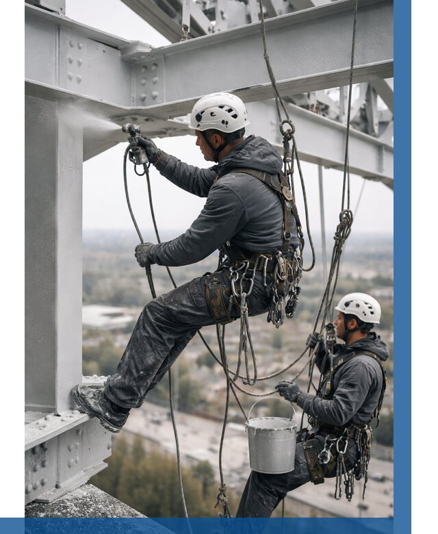 Покраска металлоконструкций на высоте в Ачинске 355 р |ВЫСОТНИК-Чнс