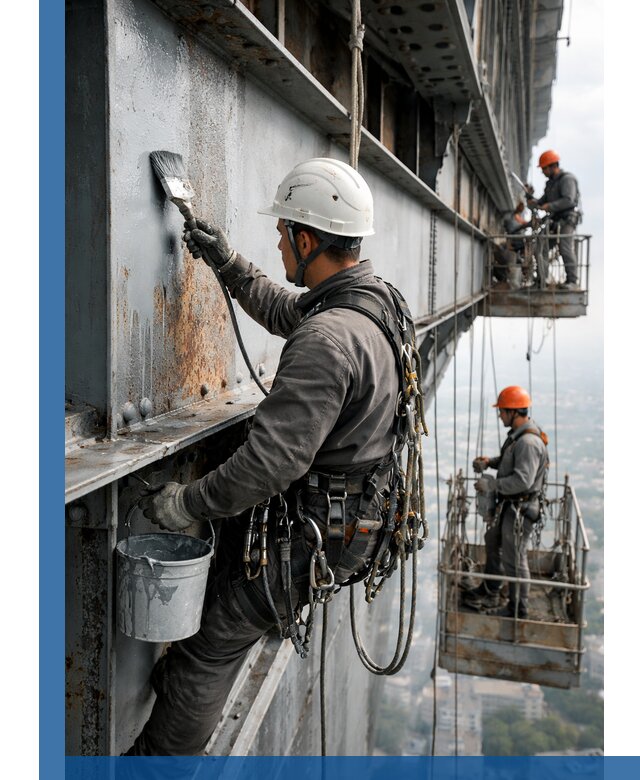 Покраска металлоконструкций на высоте в Ачинске профессионально