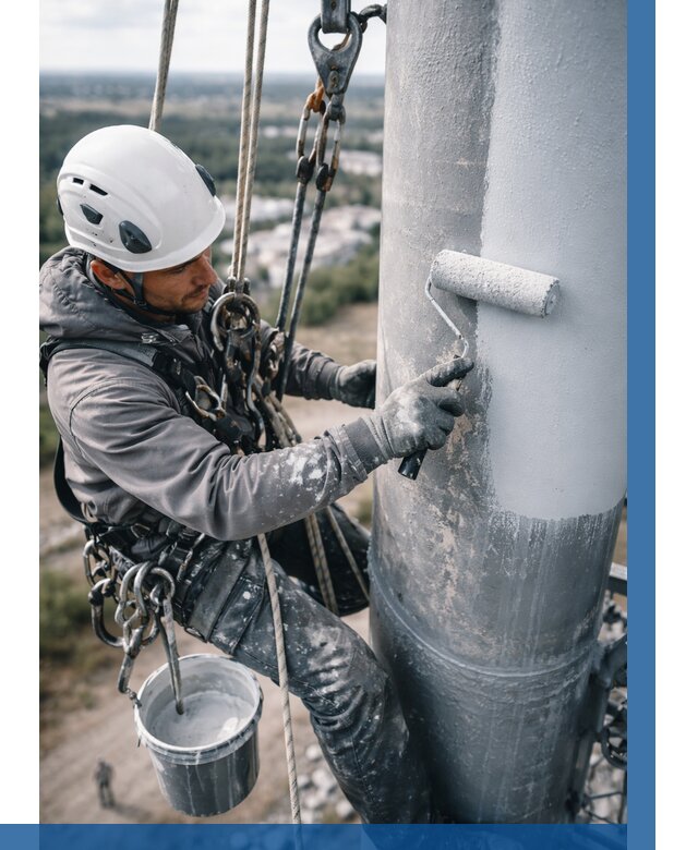 Покраска мачт связи под ключ в Ачинске от 861 р. | ВЫСОТНИК-Чнс