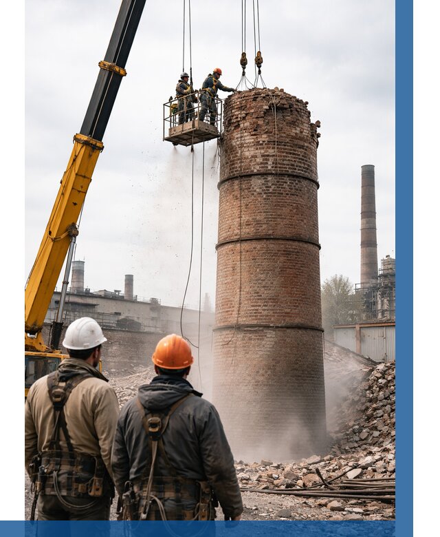 Демонтаж дымовой трубы в Ачинске от 91170 р. | ВЫСОТНИК-Чнс, смета